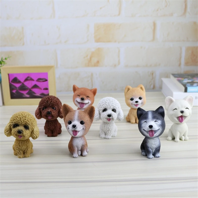 Смешная Вибрирующая головка искусственная смола милое украшение для