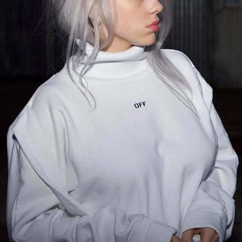 Billie Eilish OFF толстовка унисекс с длинным рукавом пуловер с капюшоном свитер одежда хип-хоп пальто пуловер мужские повседневные спортивные костюмы