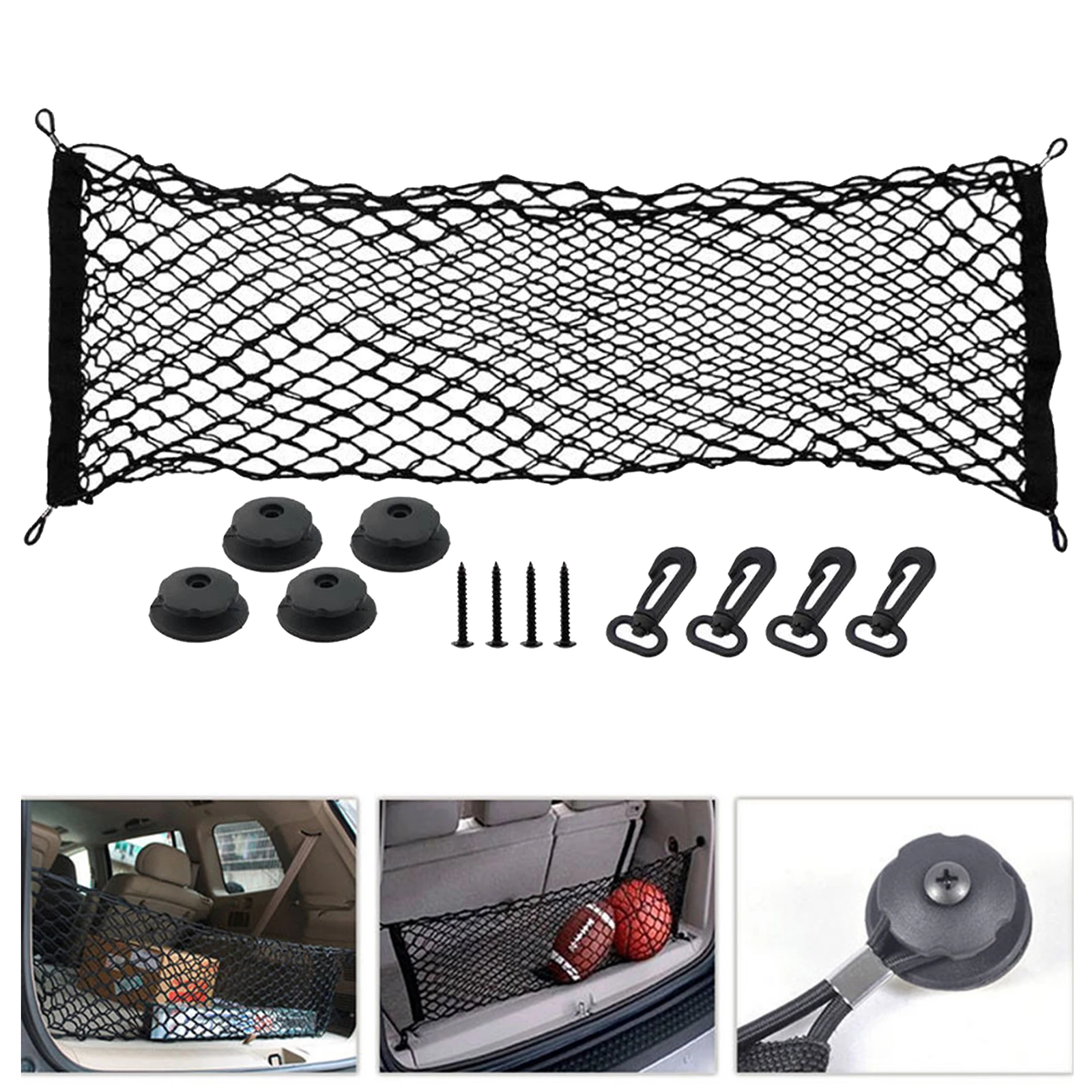 Vertical Rear Trunk Mesh Stretchable Cargo Organizer Net Pocket for Pickup Trucks Car SUV | Автомобили и мотоциклы