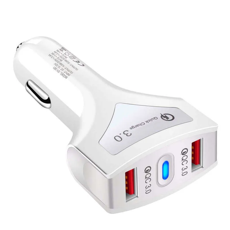 Автомобильное зарядное устройство с двумя портами USB Quick Charge 4,0 3,0 Для iPhone 11 Pro Max QC3.0, автомобильное зарядное устройство для быстрой зарядки, автомобильное зарядное устройство для мобильного телефона