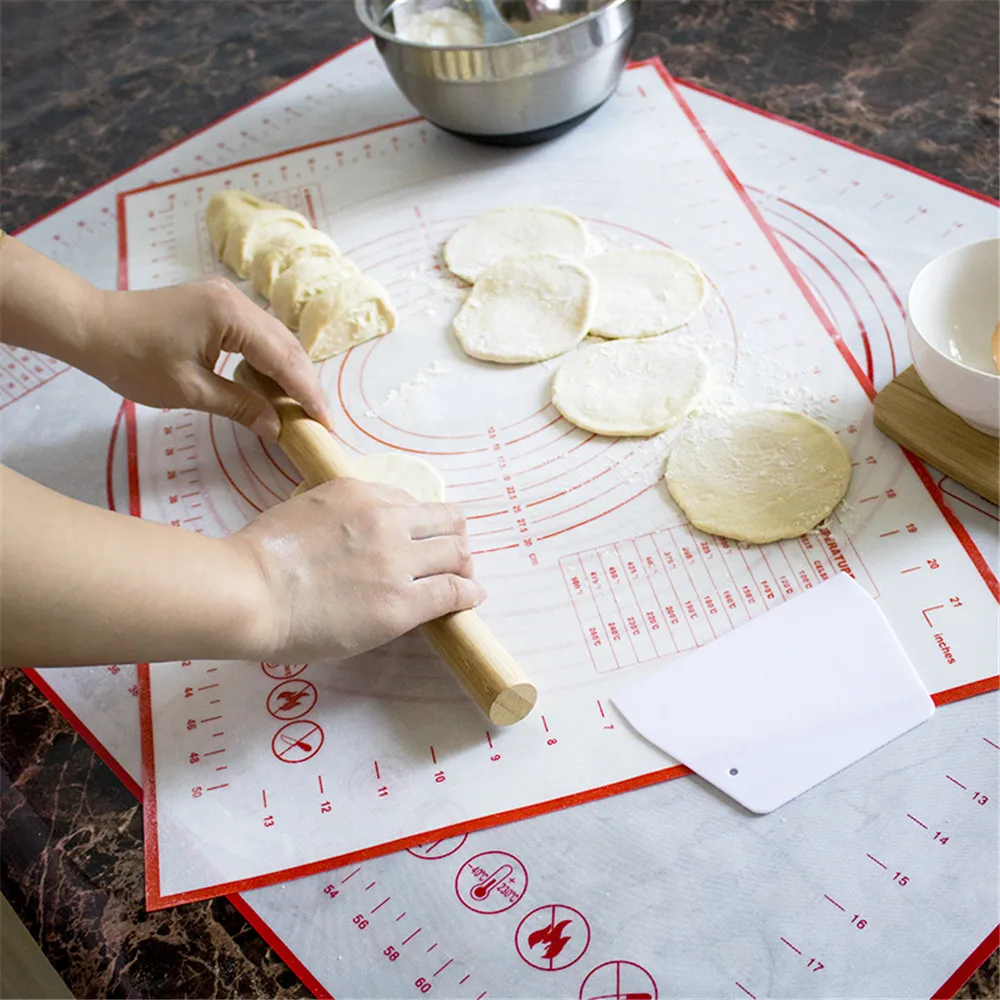 Non-Stick Silicone Dough Mat Thicken Baking Pad Cake Rolling Pastry Sheet Oven Macaron DIY Kitchen Liner Tools | Дом и сад