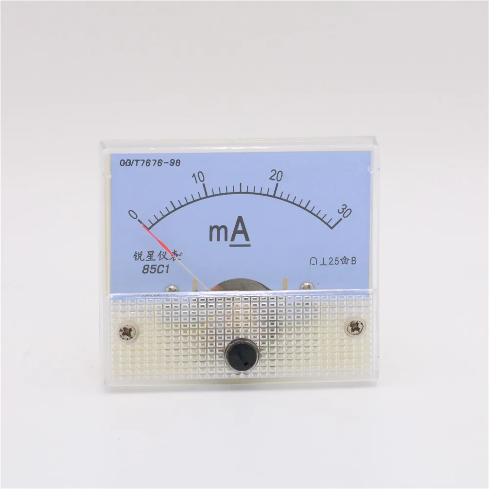 30mA Амперметр аналоговая AMP Панель измеритель тока Хуа 85C1 DC 0 для CO2 лазерный станок