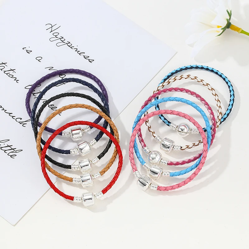 TOGORY 2 шт./лот 4 мм круглые плетеные браслеты из искусственной кожи для женщин