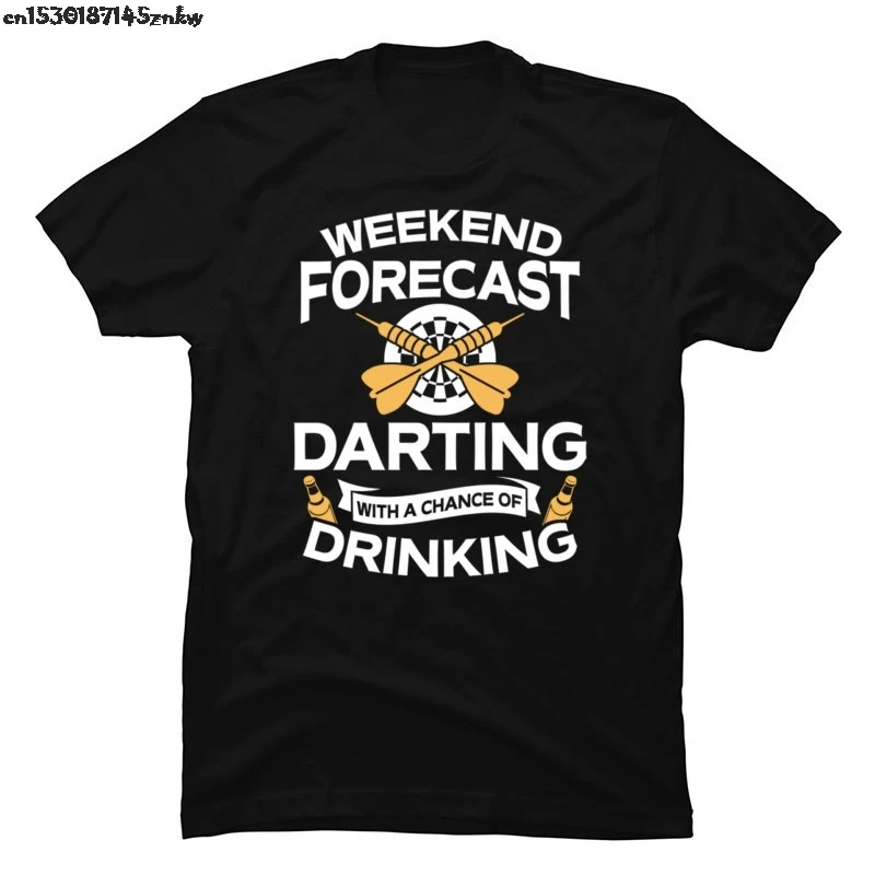 Простой стиль Дротика футболки прогноз выходного дня ing of Drink футболка с надписью