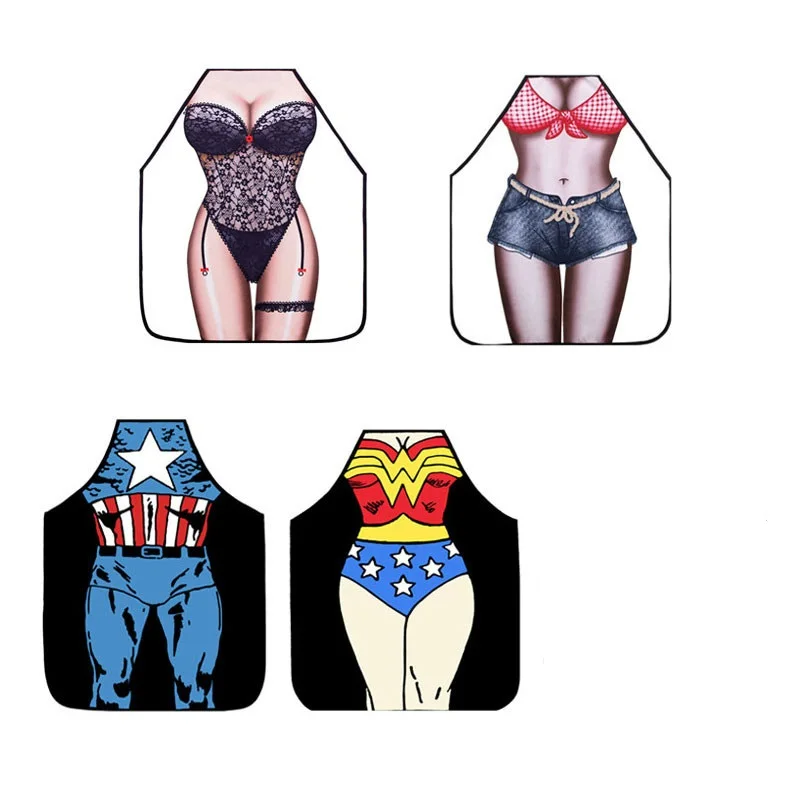 Фартуки забавные для кухни новинка фартуки барбекю Женский фартук бесцветный