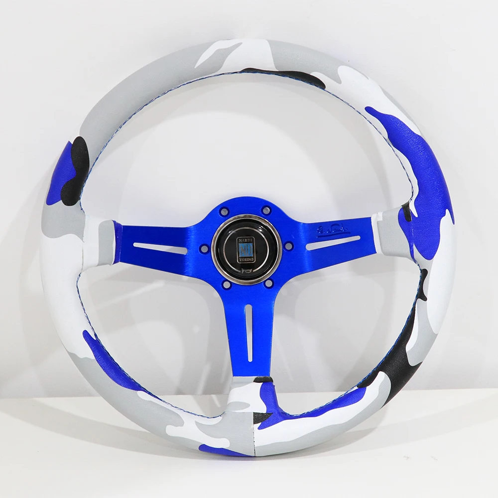 Новый ND 14 дюймов Камуфляж ПВХ кожаный руль Дрифт спортивные Рули|Рулевые колеса и