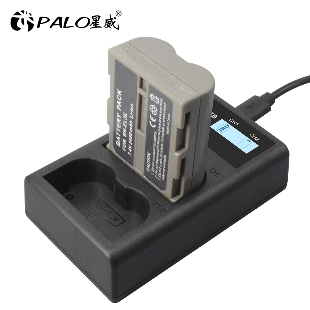 2400 мА/ч EN EL3E RU ENEL3E Камера bateria Батареи AKKU + ЖК дисплей USB Зарядное устройство для Nikon