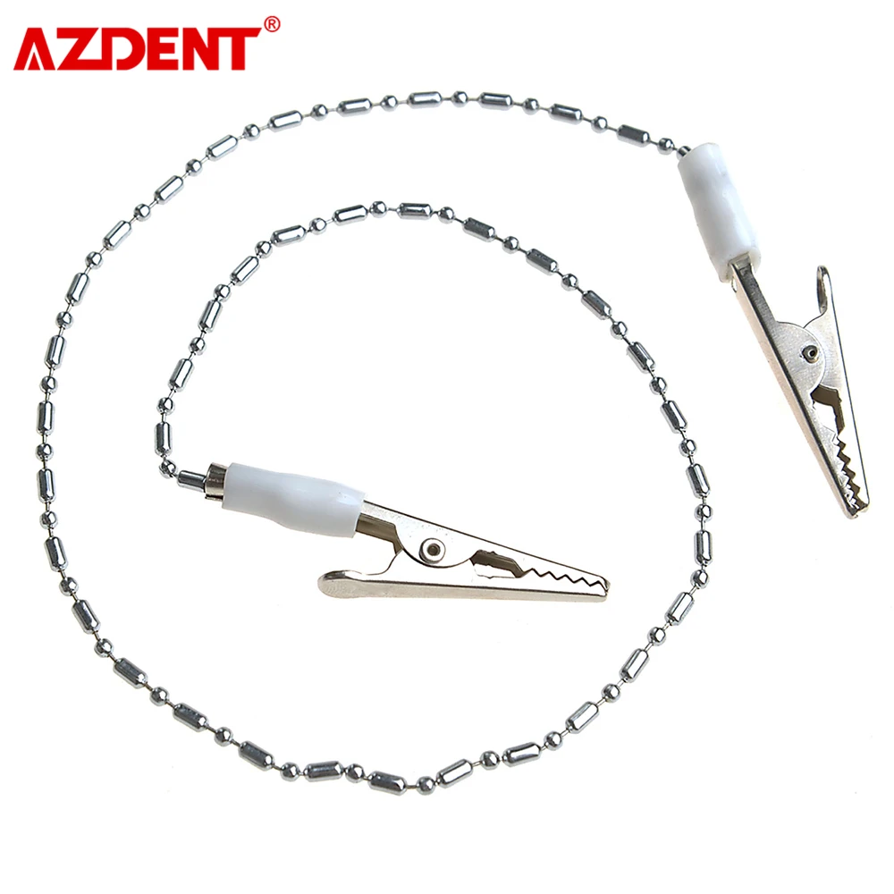 Зубной мячик цепочка нагрудник зажим для салфеток гибкий из нержавеющей стали 36 5