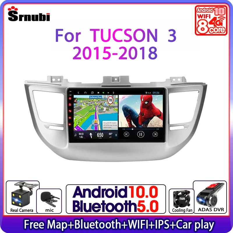 Srnubi Android 10 автомобильное радио для Hyundai Tucson 3 2015 2016 2017 2018 мультимедийный видеоплеер