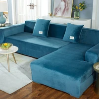 elastic plush sofa covers for living room velvet corner armchair couch cover sets 2 and 3 seater l shape furniture slipcover