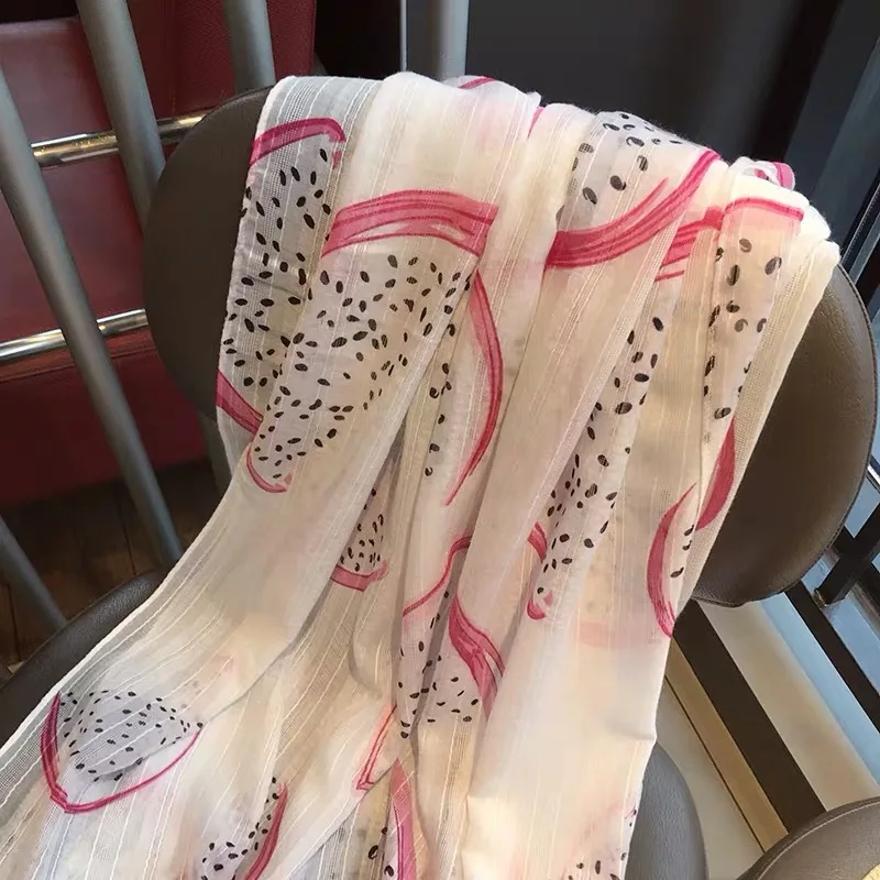 Женская длинная шаль с ручками мягкая розовая пляжная принтом граффити в