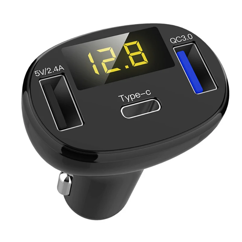 Автомобильное зарядное устройство Quick Charge 3 0 с двумя USB портами для Iphone 11 Type C PD