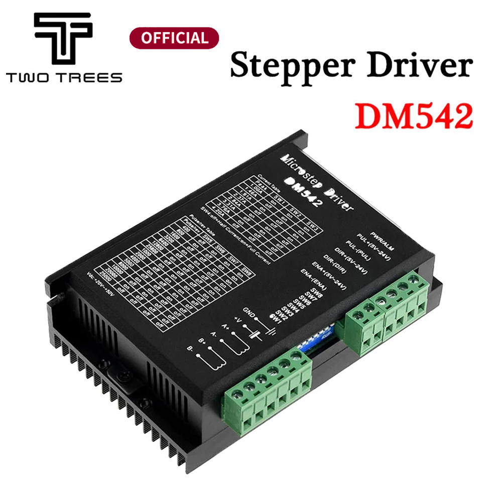 

DM542 Stepper Motor Controller Nema17 Nema23 Nema34 Motor Driver 128 Subdivision DC 18-48V 4.2A for 42 57 86 Motors