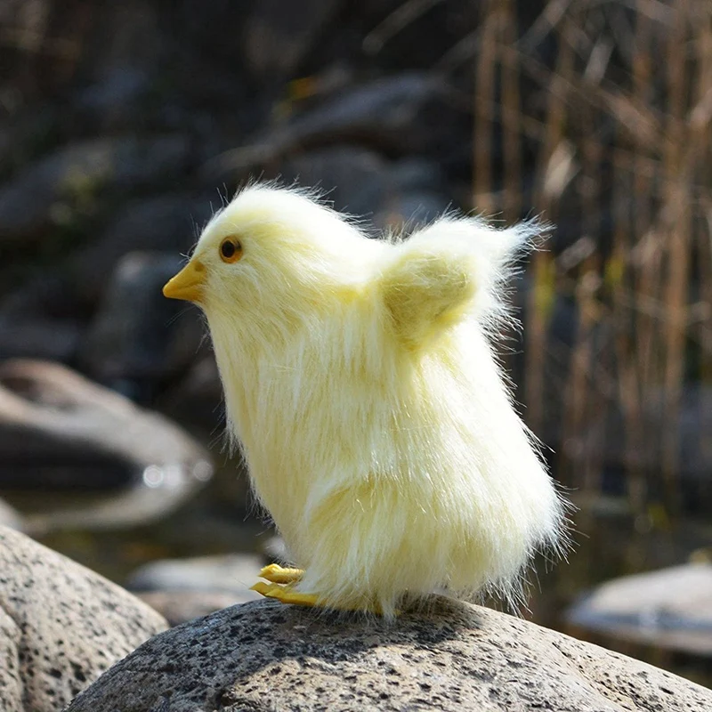 4 шт. жёлтый ребенок Цыпленок реалистичный пушистый фигурка из меха плюшевая