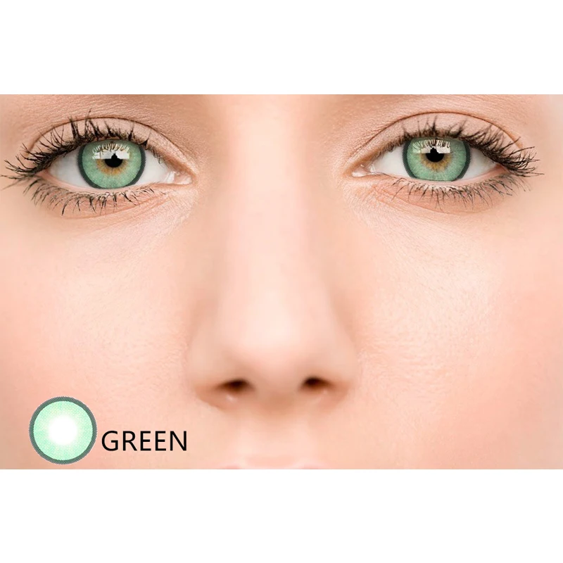 1 пара = 2 шт. натуральный кристалл Цвет контактные линзы для женщин Красивые глаза