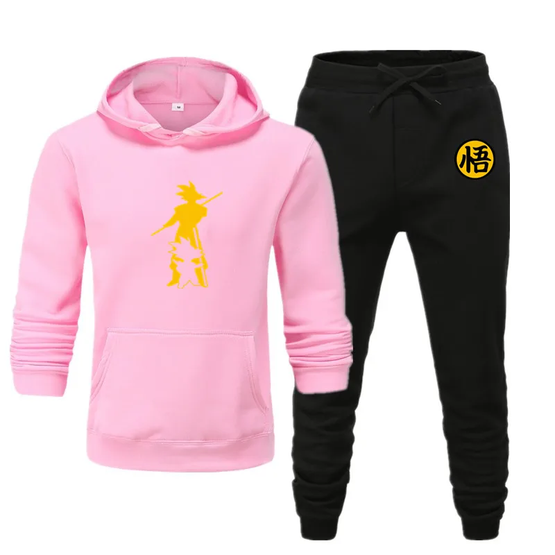 new men's hoodie suit autumn and winter warm clothing fashion printing street hoodie suit running jogging sports suit - Цвет: 10
