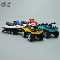 150 diecast car model toy quad atv with jet ski trailer