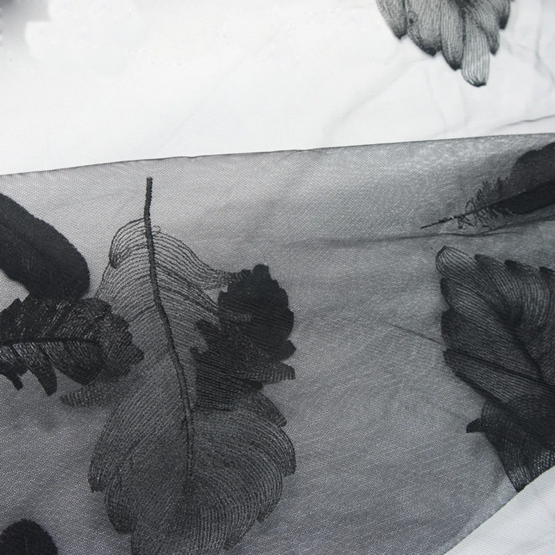 Тюль с вышивкой из перьев ширина 150 см ткань органзы мягкая сетка для вечерние ней