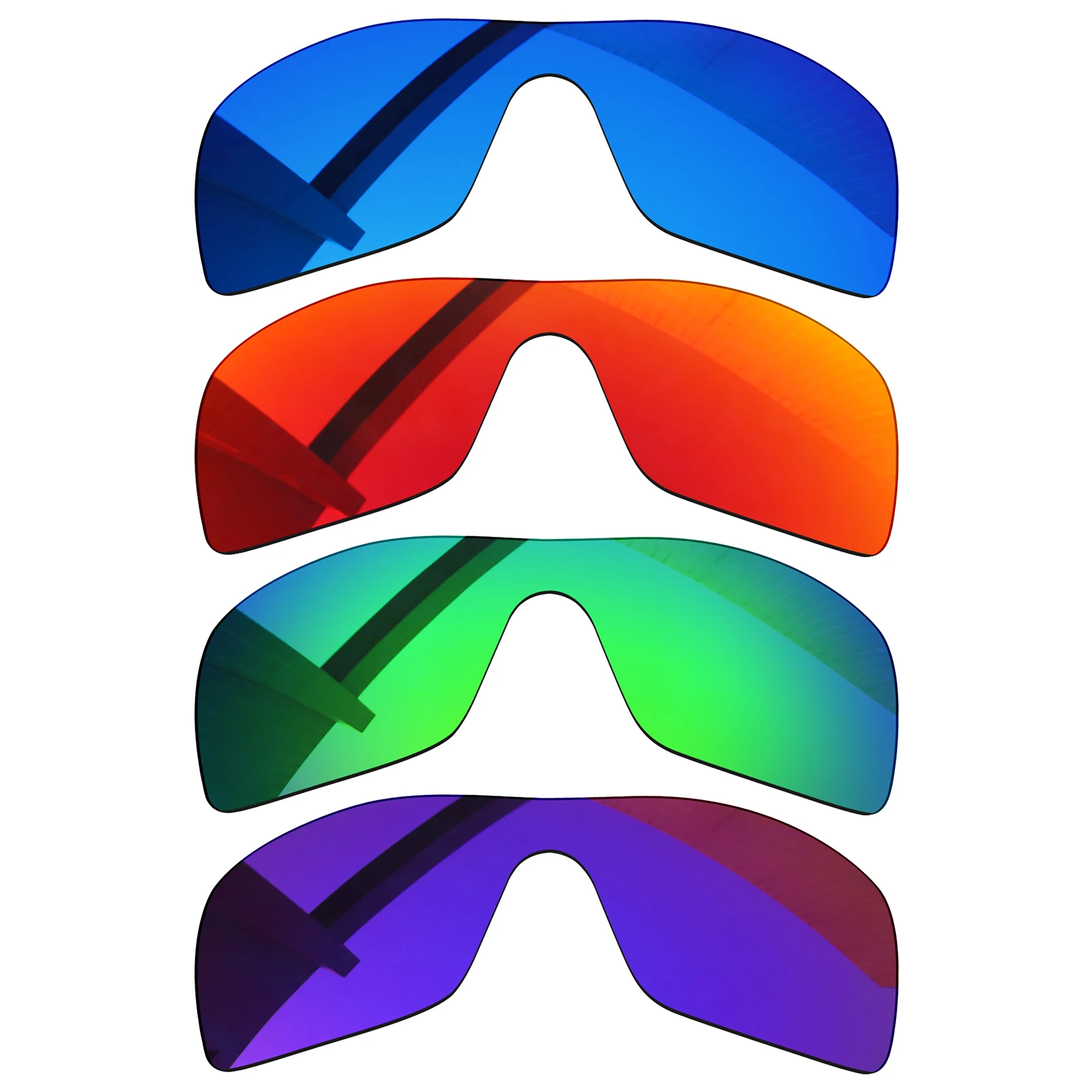 Сменные поляризационные линзы Alphax 4 шт. зимние небесного и агата красного