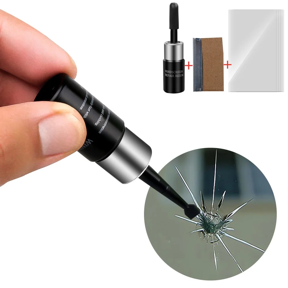 

Car Windshield Repair tool DIY windshield repair kit Glass Scratch Crack Restore Window Screen windshield resin+blade+strips
