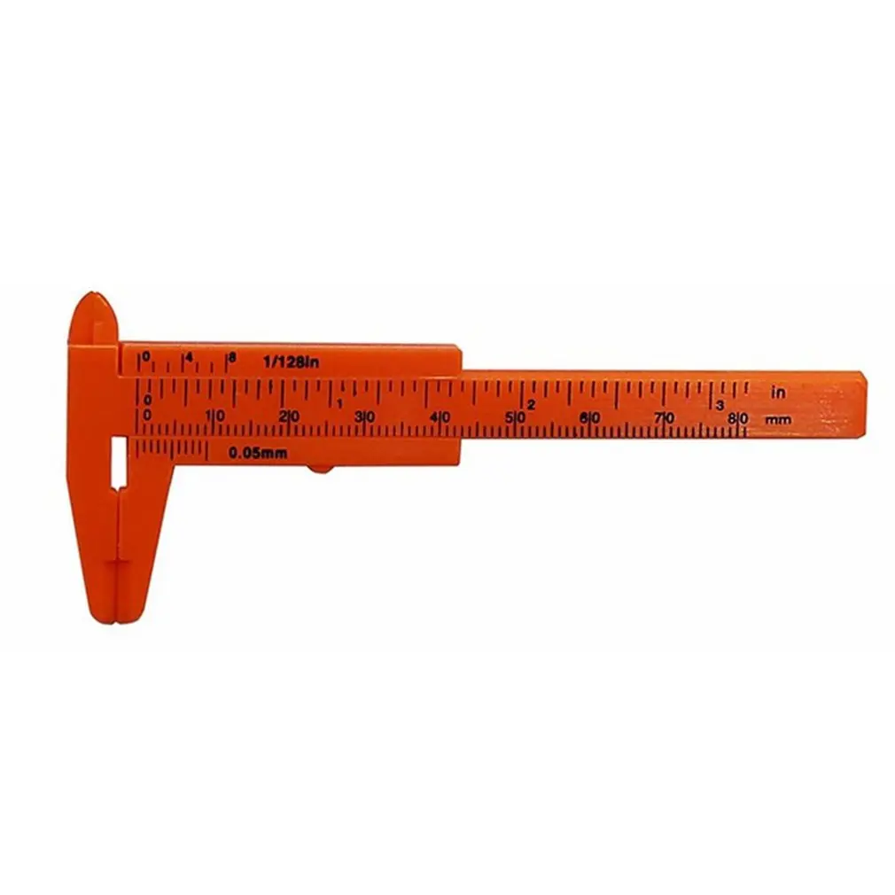 

DIY 80mm Mini Plastic Sliding Double Scale Vernier Caliper Depth Diameter Measure Tool Measuring Ruler Micrometer Dropshipping