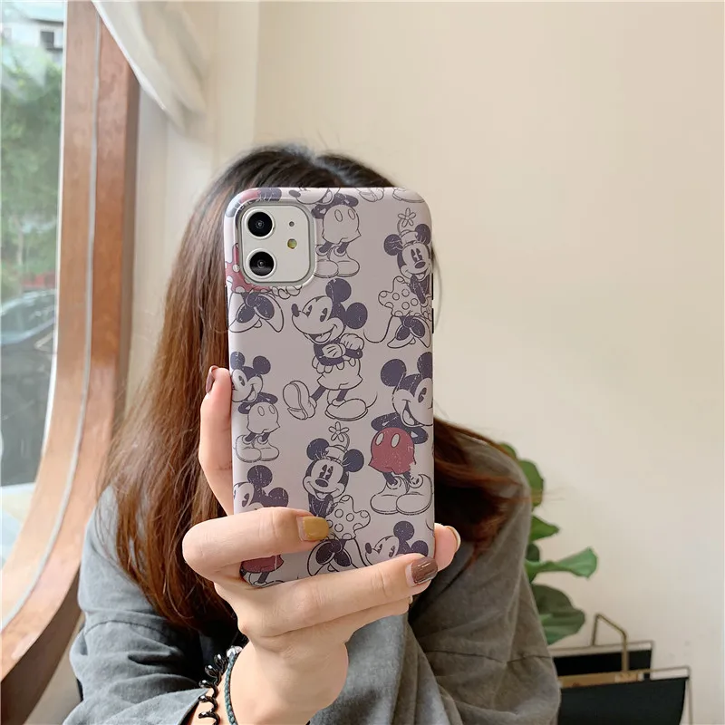 Милый мультяшный Ретро чехол для телефона с Микки Маусом для IPhone 11 Pro Max X XS MAX XR 6 6 s 7 8 Plus Мягкий IMD силиконовый чехол-накладка