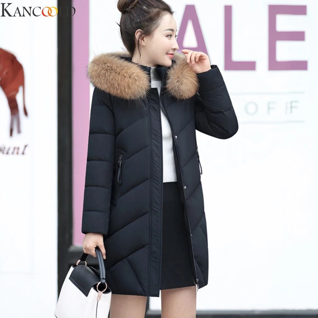 Женская зимняя куртка-парка с капюшоном и воротником из искусственного меха 3