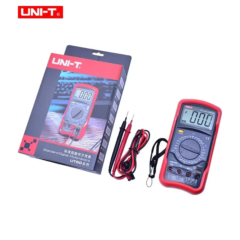 

UNI-T Digital Multimeter Proffesional UT51 Series AC DC Voltage Capacitor Multitester Diode Transistor Tester Frequency Meter