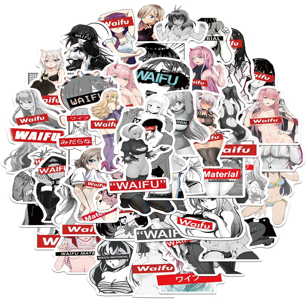

10/30/50PCS Anime Hentai Sexy Pinup Girl Waifu Decal Stickers Skateboard Laptop Guitar Phone Car Cool Waterproof Sticker Toy