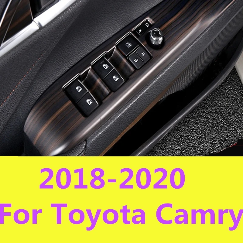 Для Toyota Camry 8th Sedan 2018-2020 кнопка переключателя на окно автомобиля декоративная