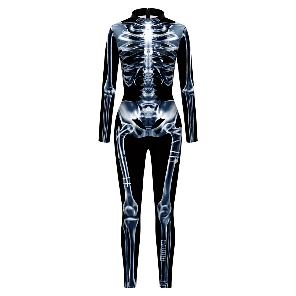 FCCEXIO Purim карнавальные костюмы для косплея модный боди с принтом Черепа скелета