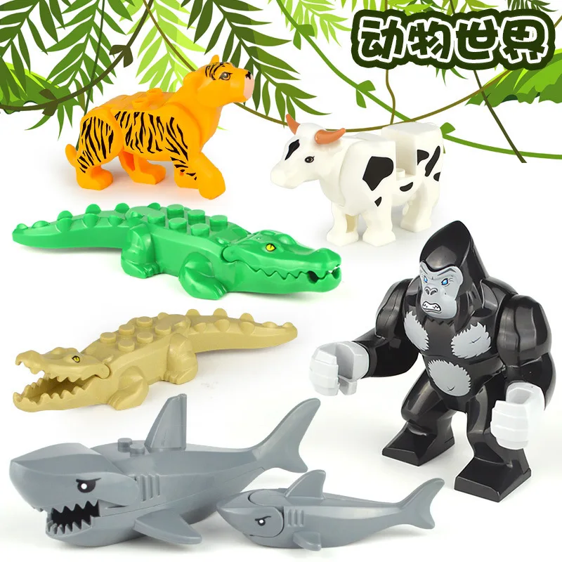 Игрушечные животные крокодил Orangutans Акула корова игрушки для мальчиков