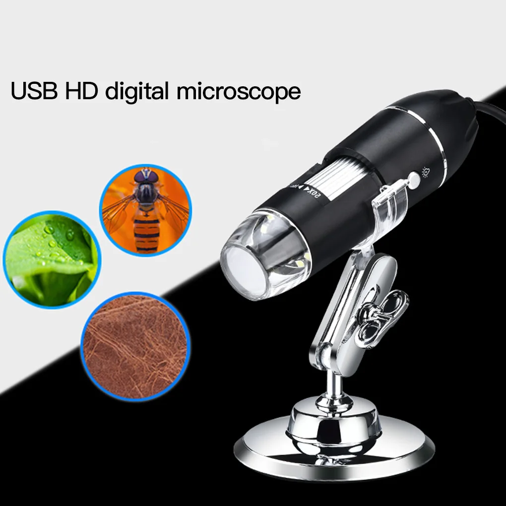 Регулируемый цифровой микроскоп 1600X 2 МП 8 светодиодный USB эндоскоп типа с/микро