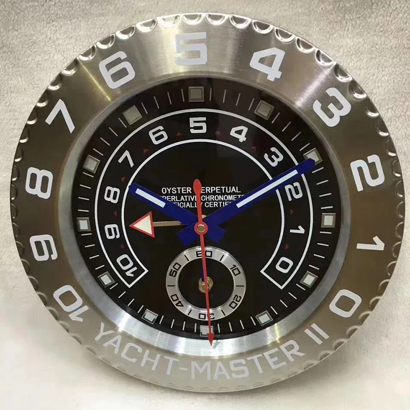 

Fashion Luxury Metal Watch Shape Wall Clcok for Best Gifts Wall Clock Night Light Stainless Mute Clock