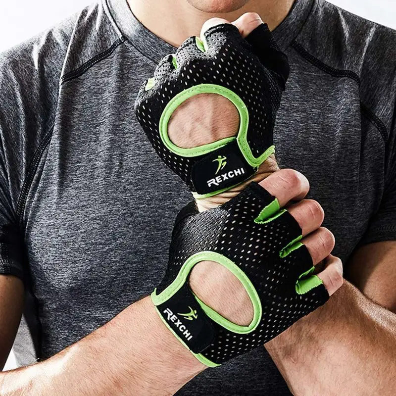 

Перчатки для фитнеса и тренажерного зала для мужчин и женщин, Нескользящие, с силиконовой подкладкой, для тяжелой атлетики, для воркаута на ...