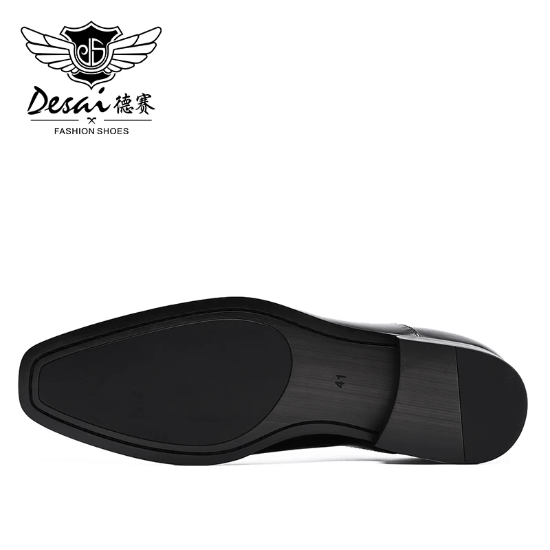 

DESAI Oxford Mens Shoes Genuine Leather High Heel Dress Shoes For Men Business Wedding Office Shoes Men 2021 Fashion