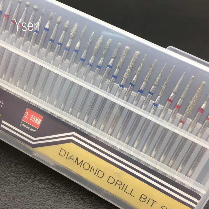 30 шт./кор. фрез для маникюра/педикюра Набор алмазной поворот напильник с