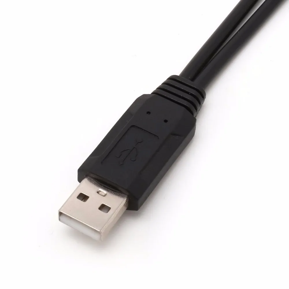 

Portable USB Male Universal Micro USB Dual Male Y Adapter Splitter Cable