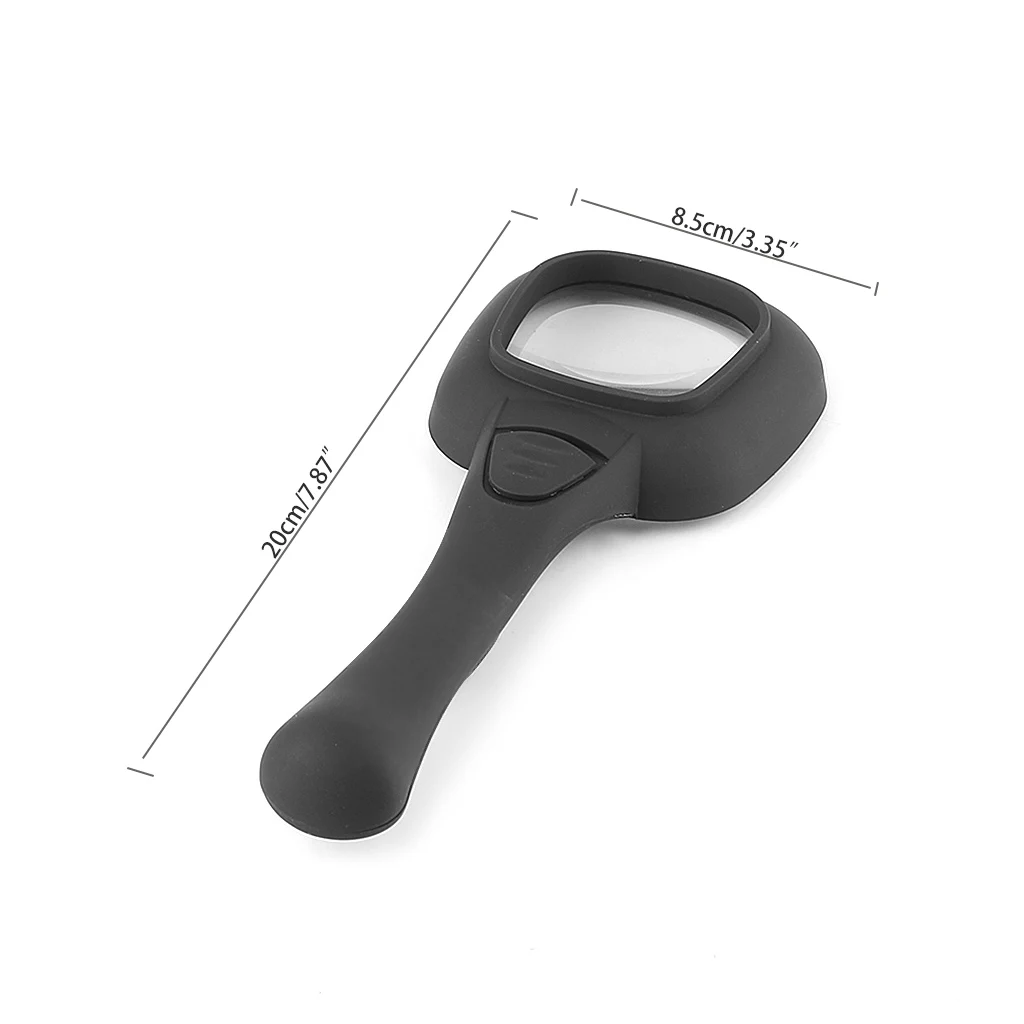 3X Ручной Лупа 5 светодиодный светильник для чтения увеличительное Стекло