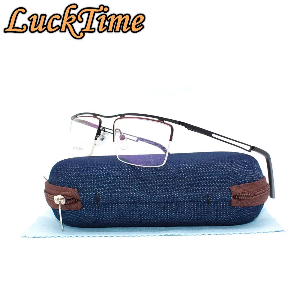 LuckTime трендовая полуоправа из сплава для мужчин оправа очков Модные