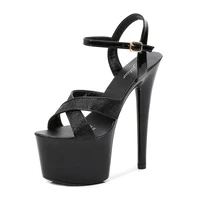 high heels sandals women thin heeled 15 17cm sexy sandalia feminina high platform wedding shoes women summer zapatos de mujer