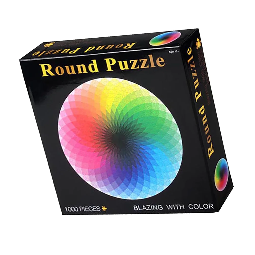 

1000 Pieces Round Puzzle Colorful Jigsaw Puzzle Educational Puzzle Colorful