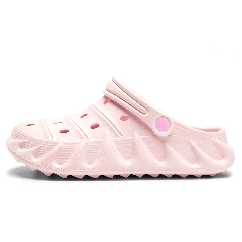 

2021 New summer men's and women's Beach crocodile sandals hole shoes garden shoes flame edge thick soled lovers hole shoes