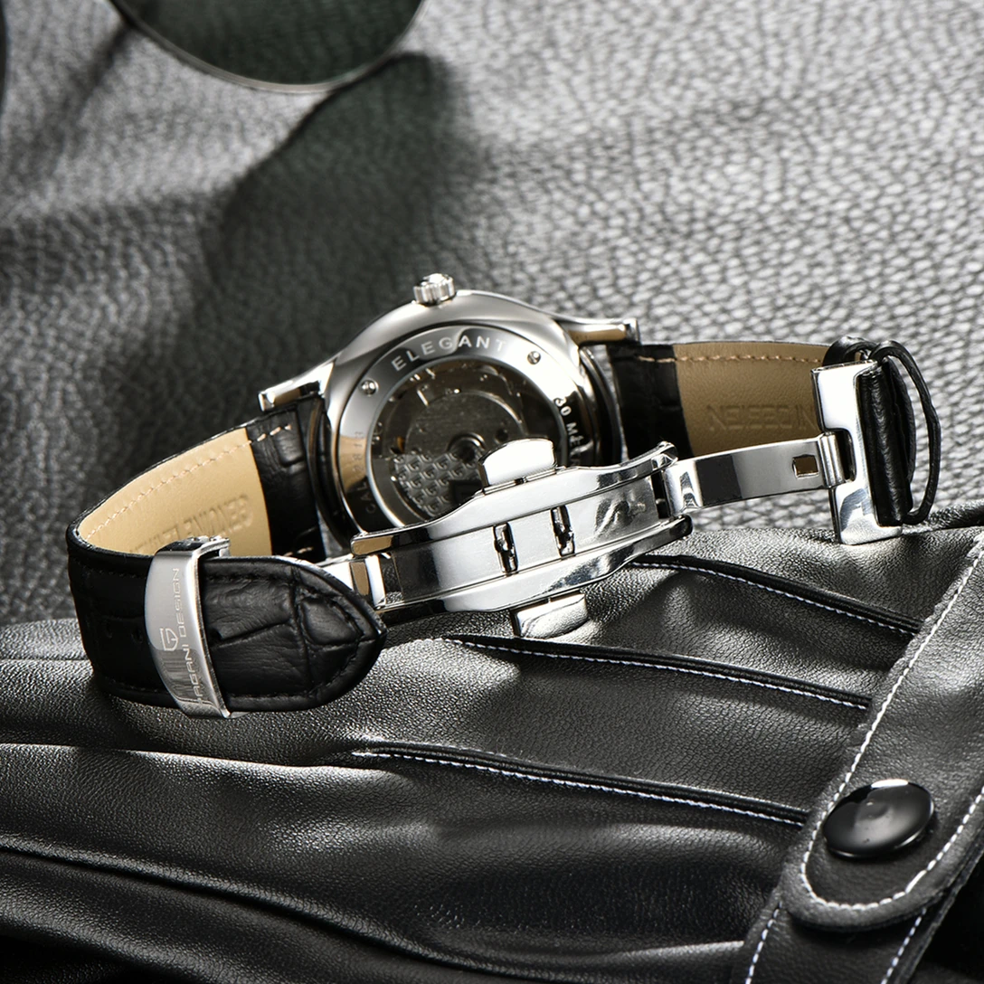 

PAGANI DESIGN 2021 Business Luxury 50M Waterproof Watches Genuine Leather Mechanical Automatic Men's watches relogio masculino