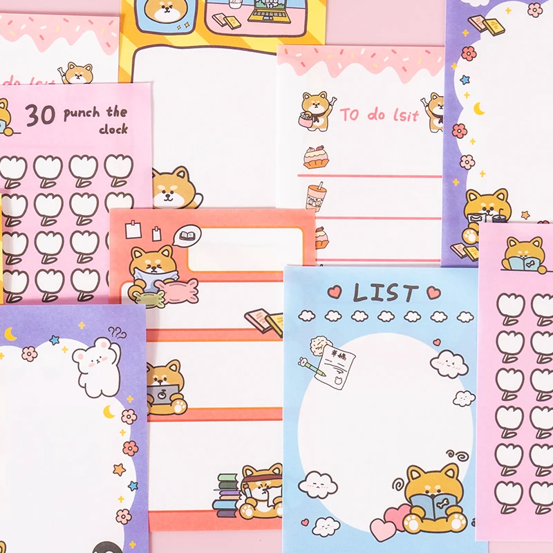 Yoofun 100 листов Kawaii Shiba Inu блокноты для записей с милой собакой ежедневные