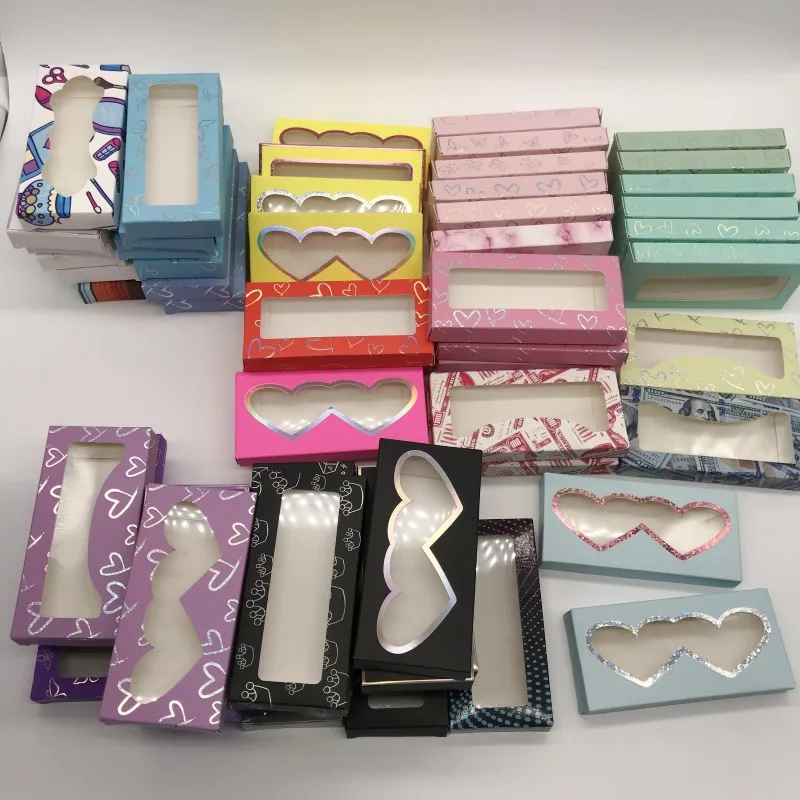 

Custom eyelashes packaging soft paper lash box without tray mink eye lashes cases wholesale price 25mm lash paper box