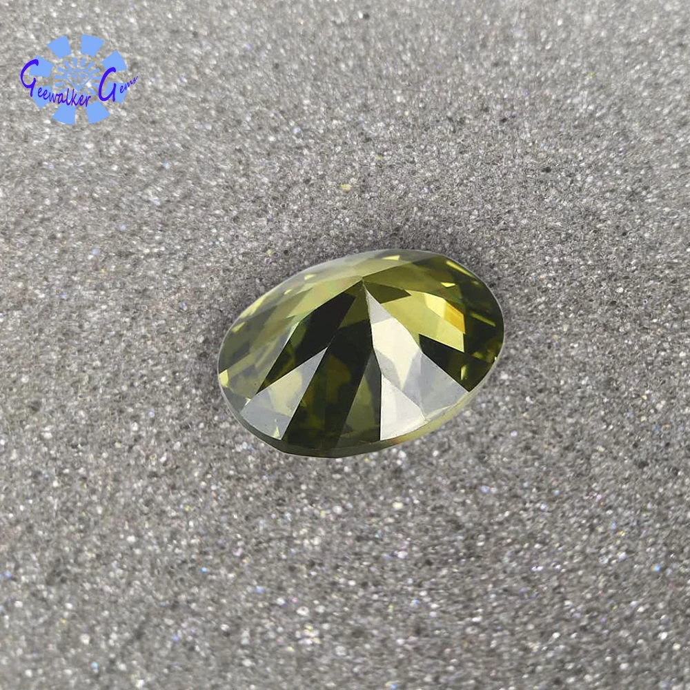 Высокое качество драгоценных камней AAA оливково зеленый цвет овальной формы