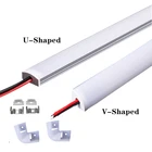 Светодиодный алюминиевый профильный светильник, 12 В, 50 см (20 дюймов), SMD 5730 36LED s VU-образный, жесткий светодиодный светильник для внутреннего освещения
