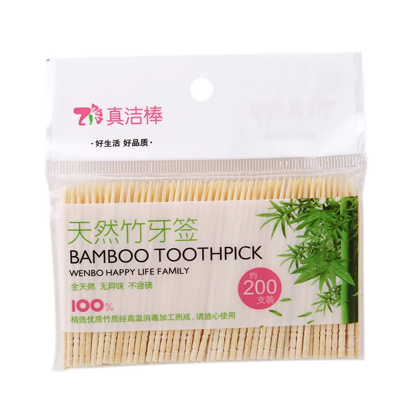 

200PCS Bamboo Toothpicks Oral Wooden Tooth Pick Care Bamboo Products Chinese Style Toothpicks Tandenstokers Table Accessories
