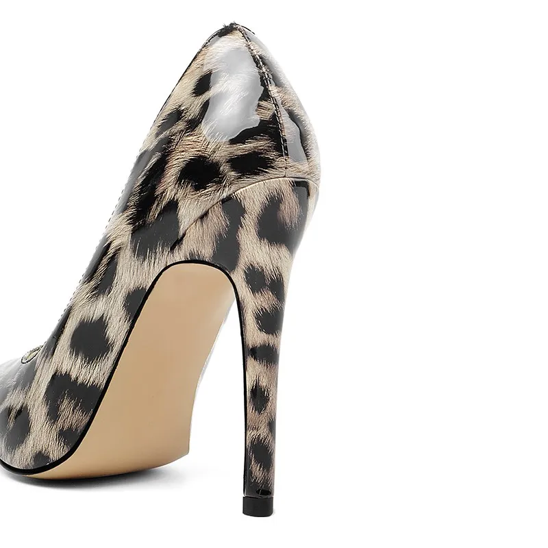 

KemeKiss Female Pumps Thin High Heels Sexy Leopard Shoes Women Fashion Pointed Toe Slip On Office Ladies Footwear Size 34-43